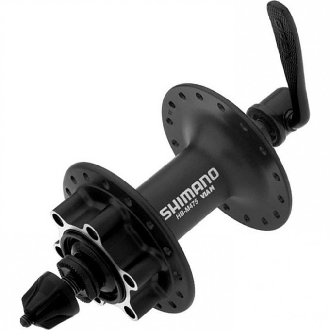 Втулка передняя SHIMANO M475, 32 ОТВ, 6-БОЛТ, QR, ЦВ. ЧЕРНЫЙ EHBM475BL5 Втулка передняя SHIMANO M475, 32 ОТВ, 6-БОЛТ, QR, ЦВ. ЧЕРНЫЙ EHBM475BL5