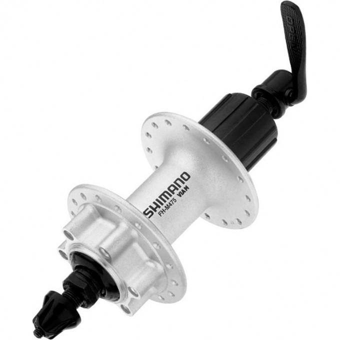 Втулка передняя SHIMANO M475, 36 отверстий, 6-болт, QR, серебристый EHBM475AS5 Втулка передняя SHIMANO M475, 36 отверстий, 6-болт, QR, серебристый EHBM475AS5