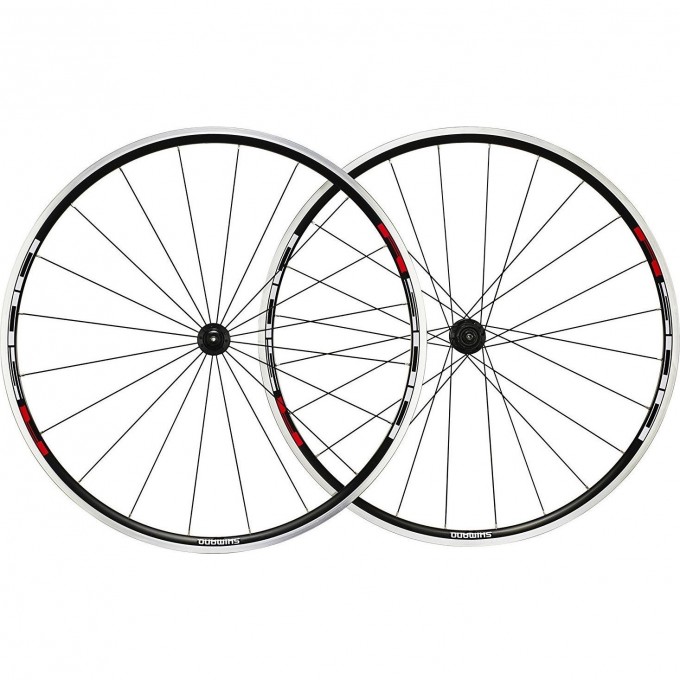 Колеса для велосипеда SHIMANO R501 переднее и заднее, 28", черный EWHR501PCBY Колеса для велосипеда SHIMANO R501 переднее и заднее, 28", черный EWHR501PCBY