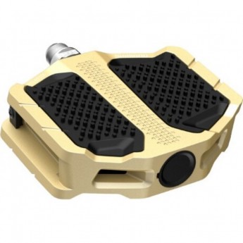 Педали велосипедные SHIMANO EF205, топталки, алюминий, золотой