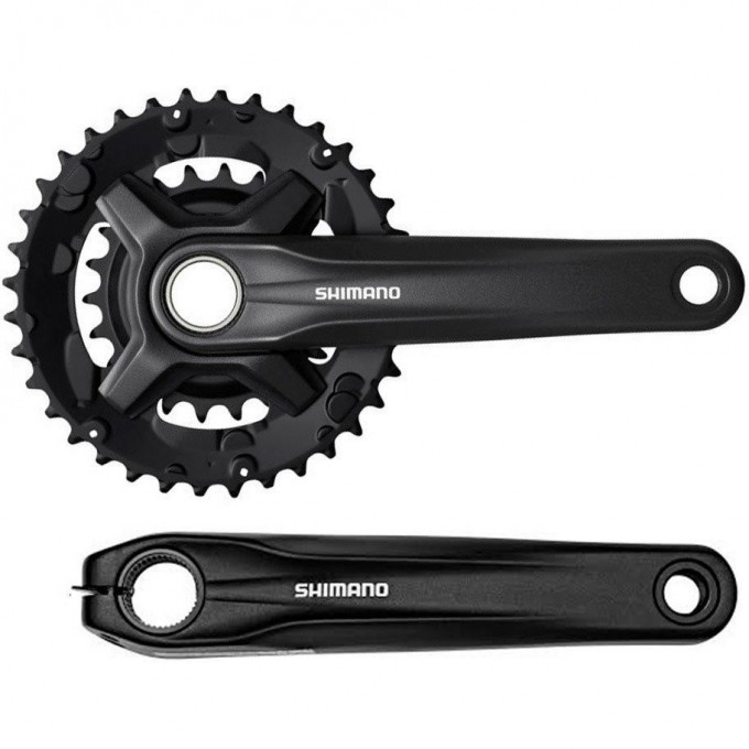 Система SHIMANO MT210, 170мм, для 2x9 скоростей, интегрированный вал., 46/30, без защиты, черный EFCMT210CX60XL Система SHIMANO MT210, 170мм, для 2x9 скоростей, интегрированный вал., 46/30, без защиты, черный EFCMT210CX60XL